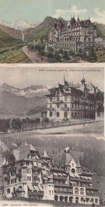 Adelboden Hotel National 3x Switzerland Postcard s