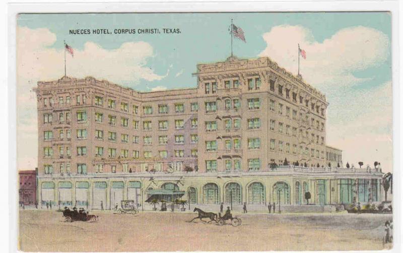 Nueces Hotel Corpus Christi Texas 1918 postcard