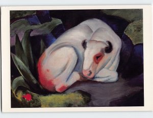 Postcard White Bull, Franz Marc, Solomon R. Guggenheim Museum, New York City, NY