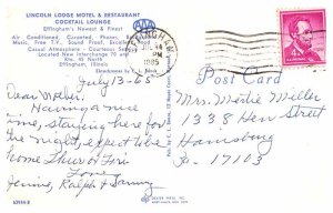 Postcard RESTAURANT SCENE Effingham Illinois IL AT5495