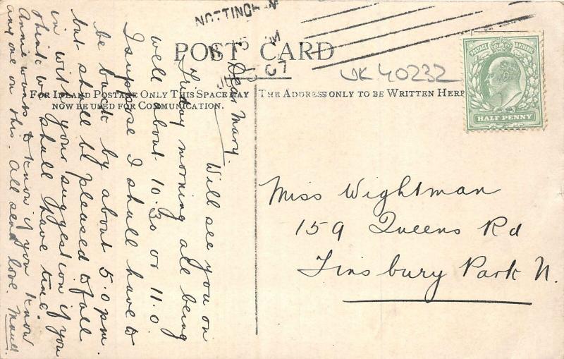 uk40232 nottingham real photo  uk