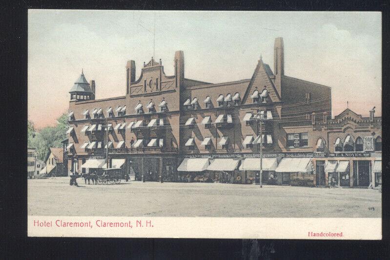 CLAREMONT NEW HAMPSHIRE HOTEL CLAREMONT VINTAGE HANDCOLORED POSTCARD NH