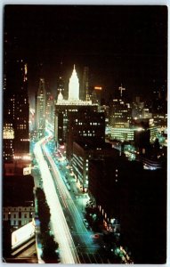 M-60351 Michigan Avenue At Night Chicago Illinois