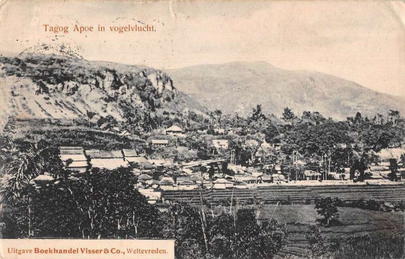 Tagog Apoe Tagogapu West Java Indonesia Birds Eye View Vintage Postcard AA16779