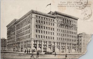 Edmonton Alberta Tegler Block Building c1913 Postcard G82 *as is