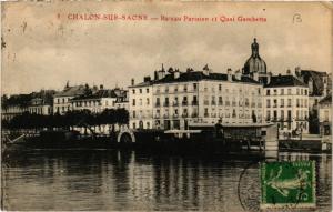 CPA CHALON-sur-SAONE - Bateau Parisien et Quai Gambetta (637840)