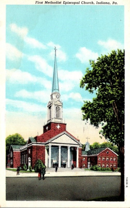 Pennsylvania Indiana First Methodist Church 1956 Curteich