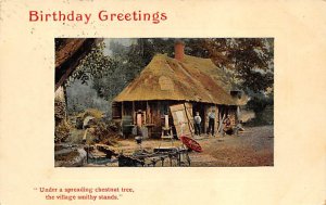 Birthday Greetings, Blacksmith Shop Occupation, Blacksmith PU Unknown 