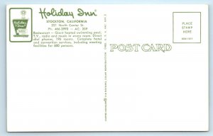 STOCKTON, CA California Roadside HOLIDAY INN c1960s Cars  Postcard 