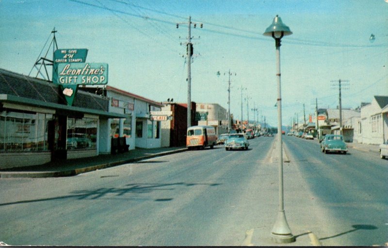 Oregon Ocean Lake Main Street Scene 1968