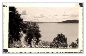 Scenic Drive On Clear Lake RPPC Postcard Unknown Location