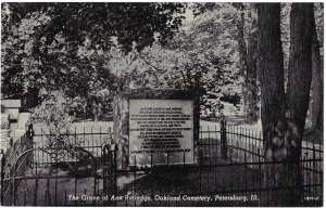 The Grave of Ann Rutledge Abraham Lincoln's Sweetheart Petersburg Illinois