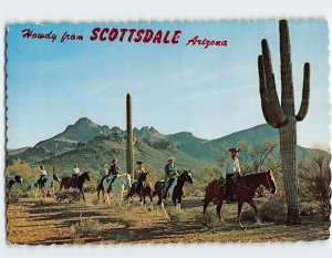 Postcard Riders on the Arizona Desert Howdy from Scottsdale Arizona USA