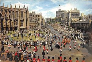 BR91017 lower ward windsor castle  garter procession  uk