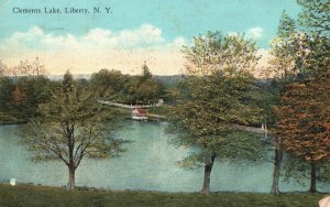 Vintage Postcard 1952 Clements Lake Tourist Attraction Liberty New York Otto Pub