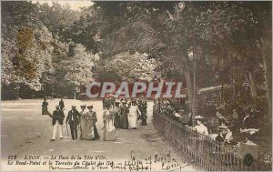 'Old Postcard Lyon''s Tete d''Or Park The roundabout and the Islands Chalet T...