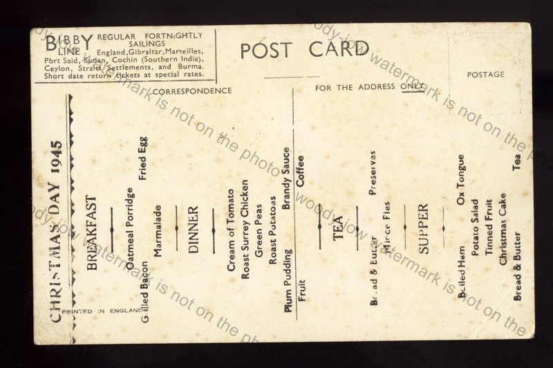 LS4954 - Bibby Line Liner - Lancashire (1917) - Artist James S Mann - postcard