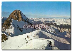 Postcard Modern Courvechel Savoie Since Saulire view Cross Verdons descent tr...