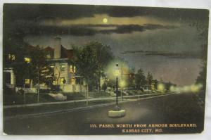 Paseo North From Armour Boulevard Kansas City MO 1911