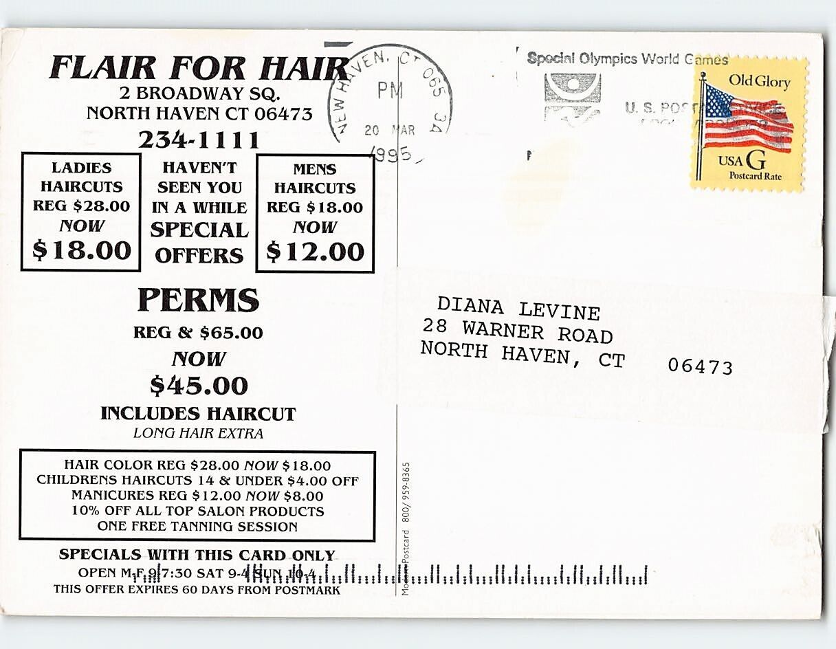 Postcard Haven't Seen You In A While, Flair For Hair, North Haven