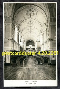 dc184 - LA TRAPPE Quebec Oka 1940s Church Interior Real Photo Postcard