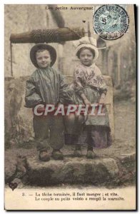 Old Postcard Little Children Folklore Auvergne