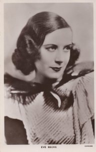 Eve Becke Picturegoer V Rare Real Photo Actress Postcard