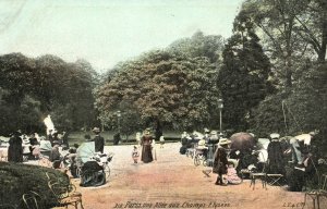 Vintage Postcard 1910's Une Allee aux Champs Elysees Paris France FR