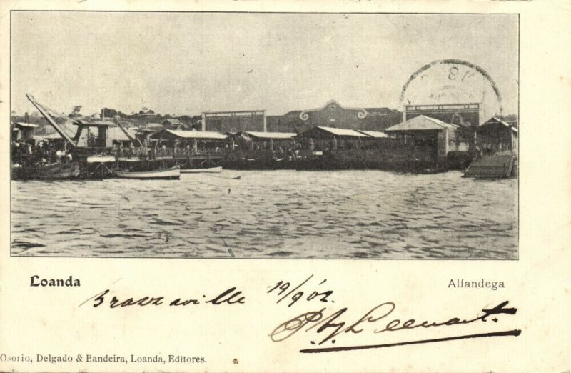 angola, LOANDA, Alfandega, Customs (1902) Postcard