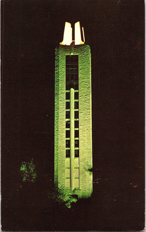 The Campanile At Night University of Kansas Lawrence KS Standard View Postcard 