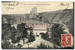 Old Postcard Ruins of Crozant
