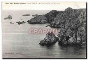 Postcard AncienneBaie Douarnenez Approval beuzee Pointe es Castel and Roch Cave