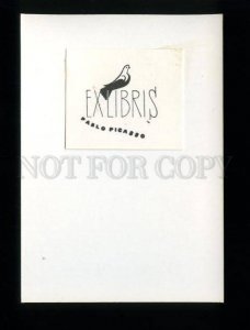 137334 Ex Libris PABLO PICASSO by KRAVTSOV OLD EX LIBRIS