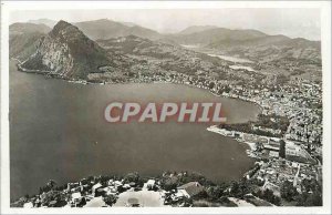 Old Postcard Lugano veduta dal Monte Bre