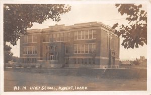 J67/ Rupert Idaho RPPC Postcard c1920s High School Building  36