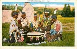 Native Americans, Indians, Tom-Tom Drummers, E.C. Kropp 13006