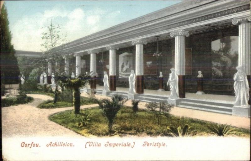 Corfou Greece Villa Imperiale c1905 UDB Postcard #1