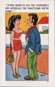 Comic Postcard - Saucy Humour, Couple Chatting, Artist Quip RS31916 