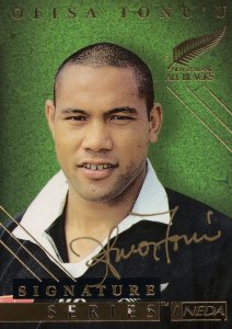 Ofisa Tonu'u New Zealand Signature Rugby Hand Signed Photo Card