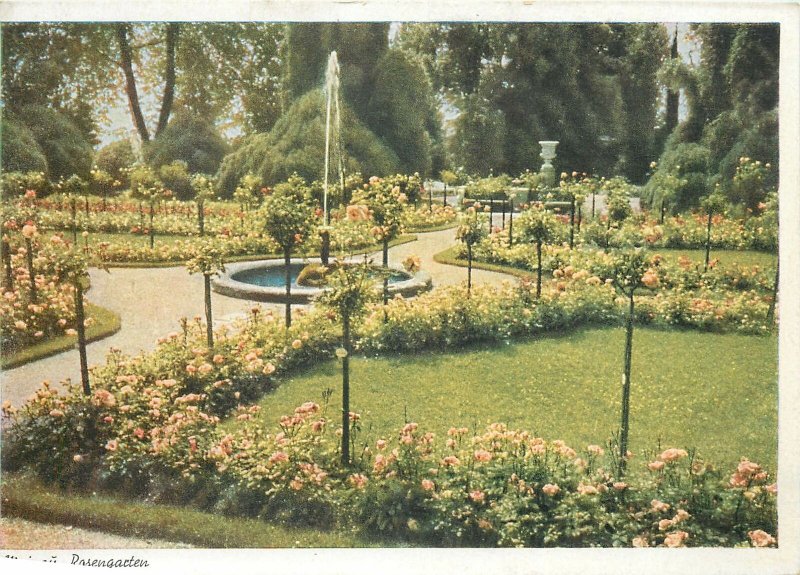 Postcard Germany Rosengarten