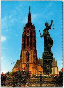 Postcard Germany Frankfurt The Cathedral with the Well of Justice