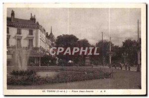 Postcard Old Tours Place Jean Jaures