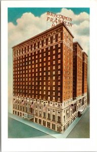 Benjamin Franklin Hotel Philadelphia PA Pennsylvania Postcard UNP WOB Note VTG