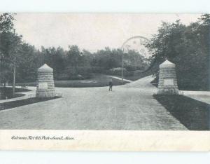 Pre-1907 ENTRANCE TO FORT HILL PARK Lowell Massachusetts MA c8369
