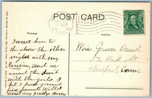 WATERBURY CT POLL'S THEATER 1908 ANTIQUE POSTCARD