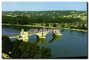 Postcard Modern Avignon bridge St Benezet and the Rhone