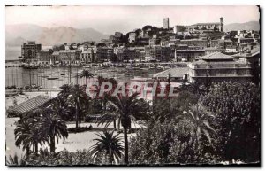 Postcard Cannes Old Port and Mont Chevalier