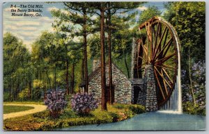 Vtg Mount Berry Georgia GA Old Mill The Berry Schools 1940s View Postcard