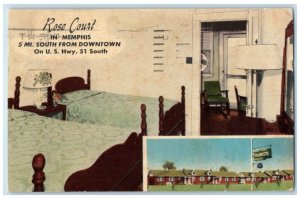 1957 Rose Court Bedroom View Memphis Tennessee TN Posted Vintage Postcard