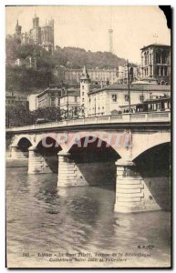 Old Postcard Lyon Pont Tilsitt Avenue Library of Cathedrale Saint John and Fo...